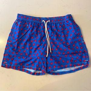 MC2 Saint Barth Lighting Fluo Crab Microprint Men’s Slim-Fit Swim Short